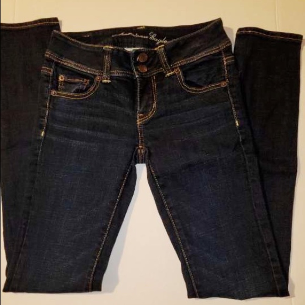 American Eagle Outfitters Dark Blue Skinny Jeans